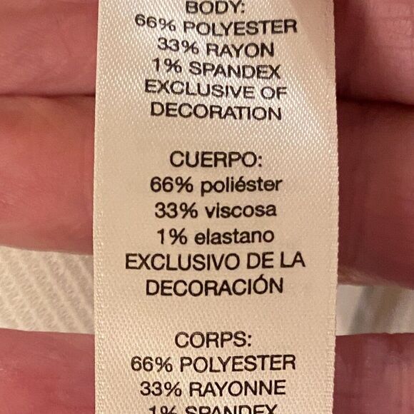 Chicos 1 Stripe Office Siren Spandex Ivory Peplum Jacket Career Long Sleeve S/M - Picture 4 of 6